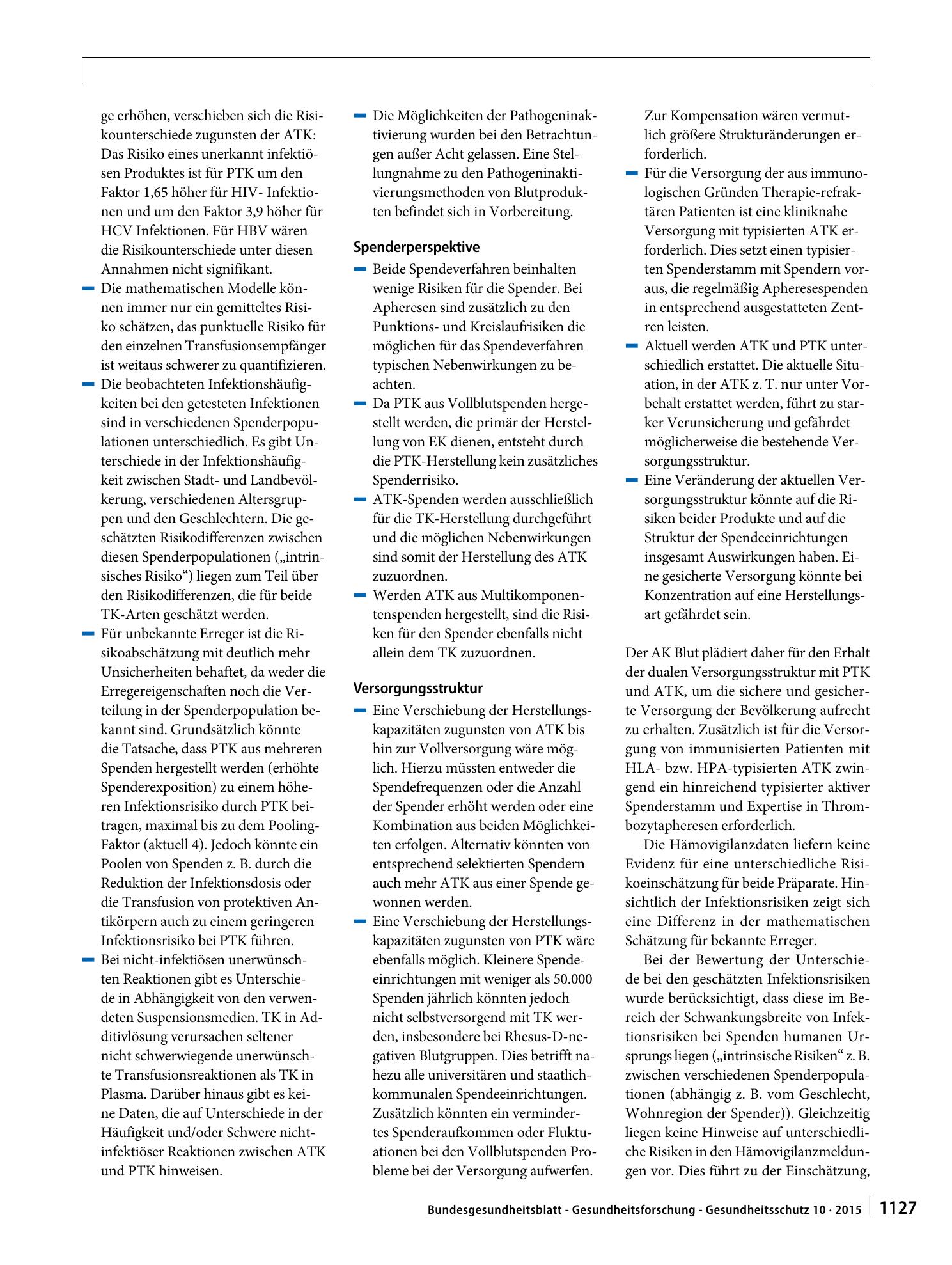 Vorschauseite 2: Bewertung von Apherese- und Pool-Thrombozytenkonzentraten