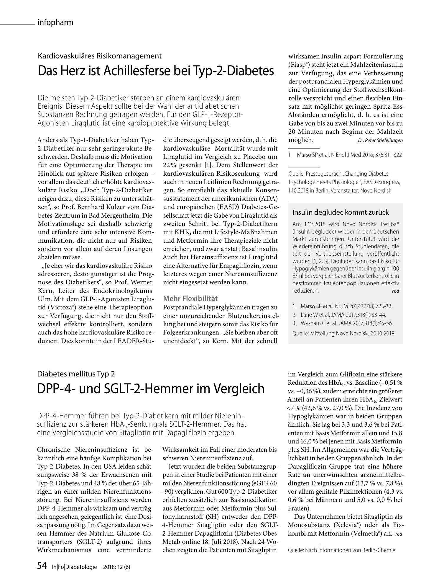 Vorschauseite 1: Das Herz ist Achillesferse bei Typ-2-Diabetes