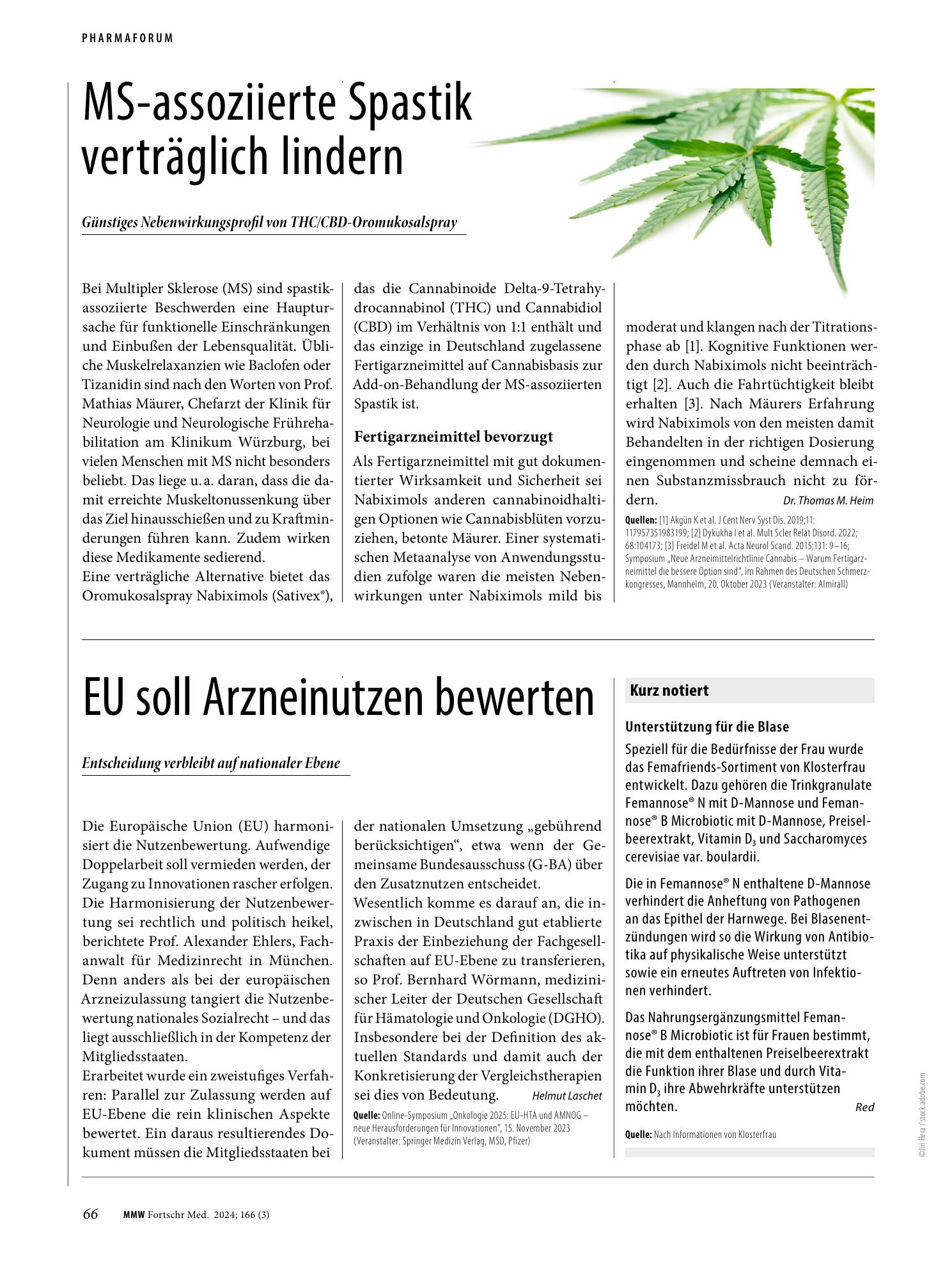 Vorschauseite 1: EU soll Arzneinutzen bewerten