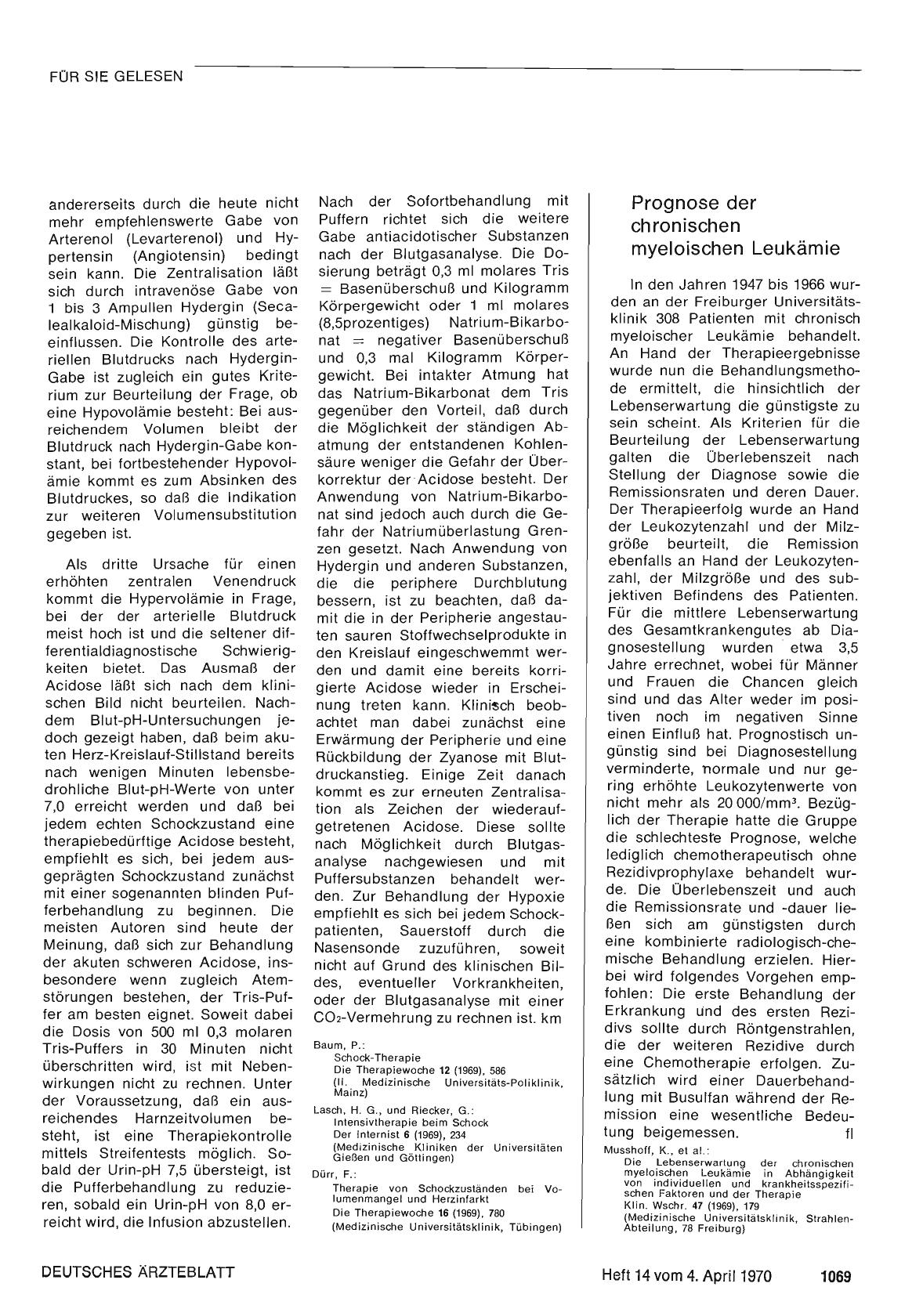 Vorschauseite 1: Prognose der chronischen myeloischen Leukämie