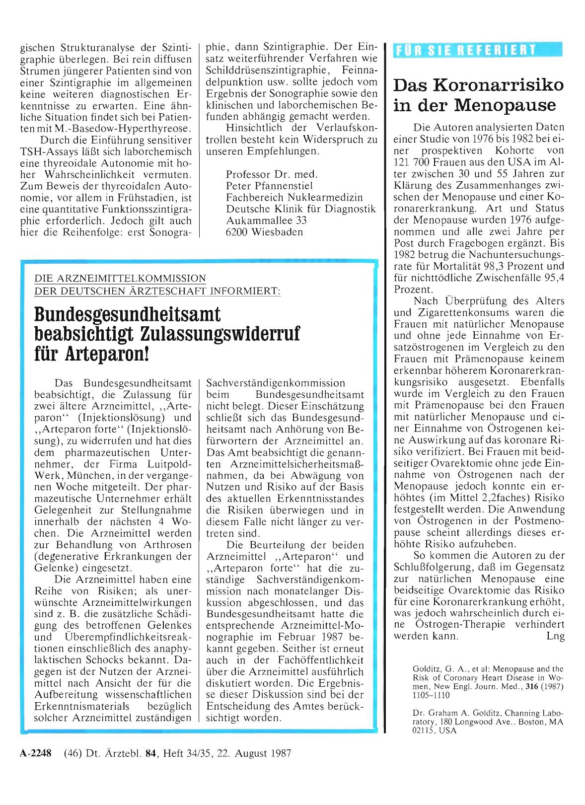 Vorschauseite 1: Das Koronarrisiko in der Menopause