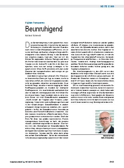 Vorschauseite 1: Digitale Transparenz: Beunruhigend
