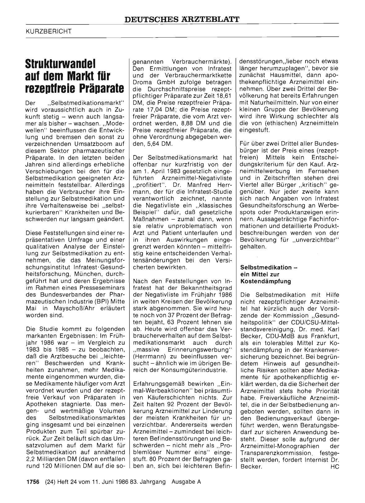 Vorschauseite 1: Strukturwandel auf dem Markt für rezeptfreie Präparate