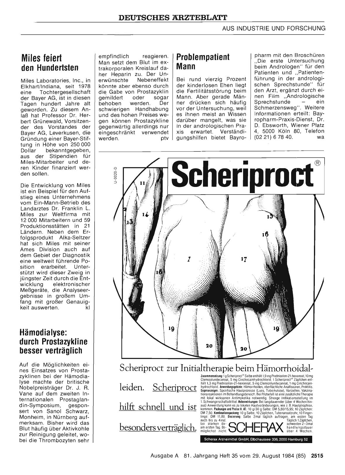 Vorschauseite 1: Hä modia lyse: durch Prostazykline besser verträglich