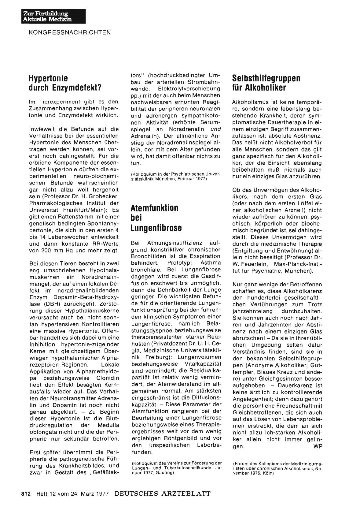 Vorschauseite 1: Hypertonie durch Enzymdefekt?