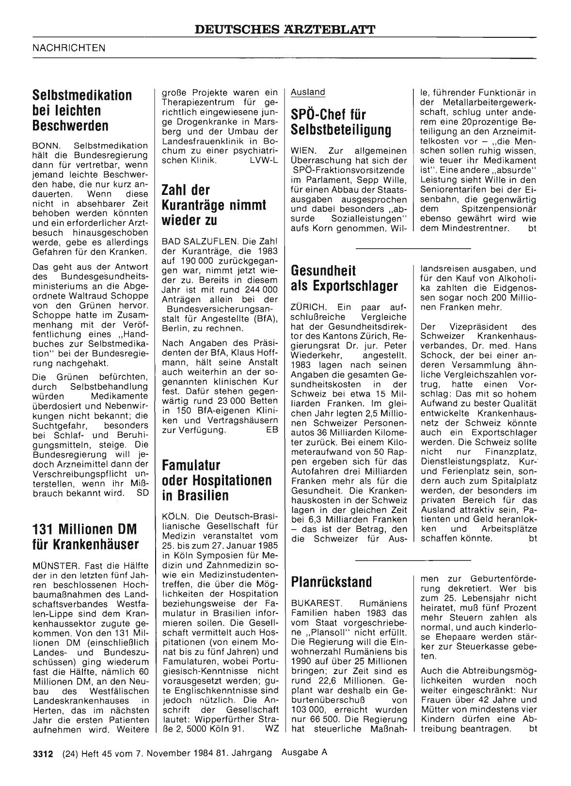 Vorschauseite 1: Zahl der Kuranträge nimmt wieder zu