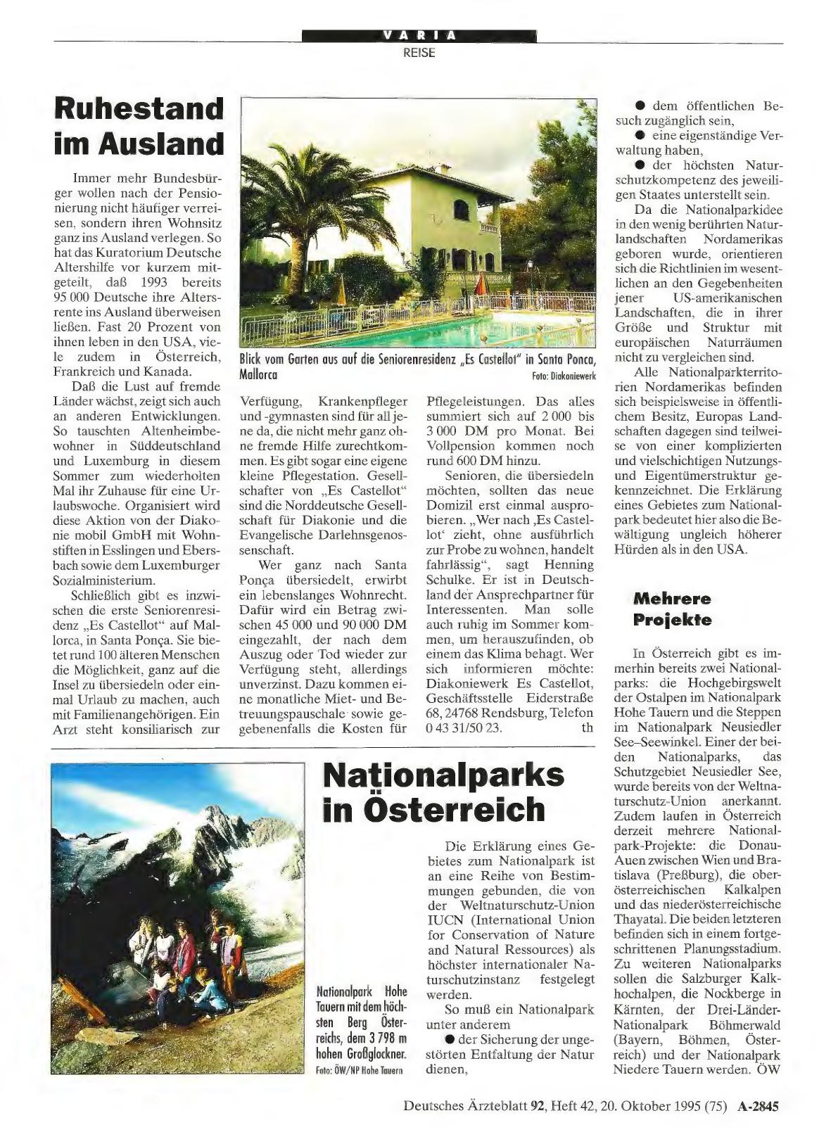 Vorschauseite 1: Nationalparks in Osterreich