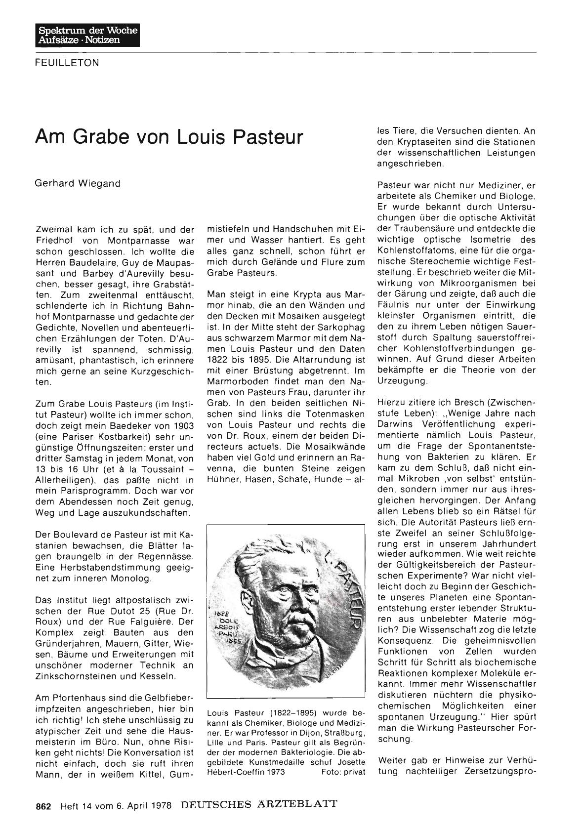 Vorschauseite 1: Am Grabe von Louis Pasteur