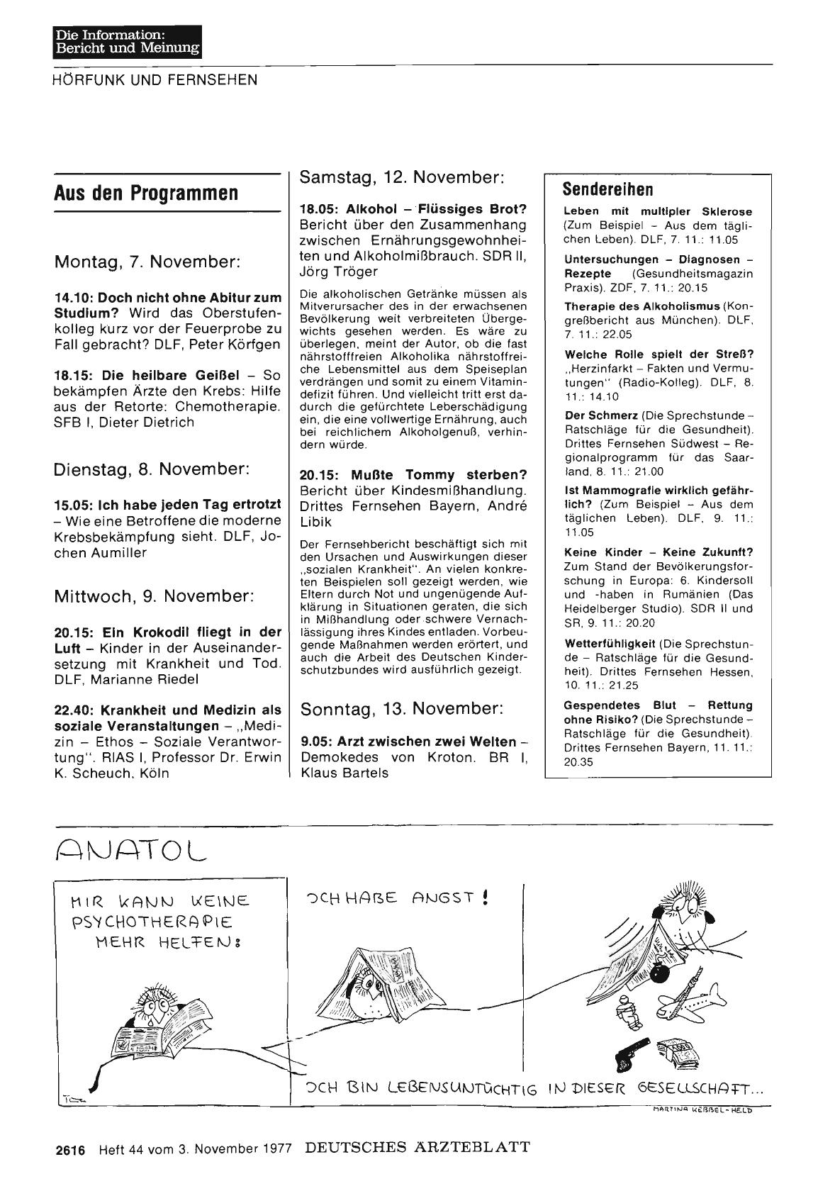 Vorschauseite 1: Aus den Programmen