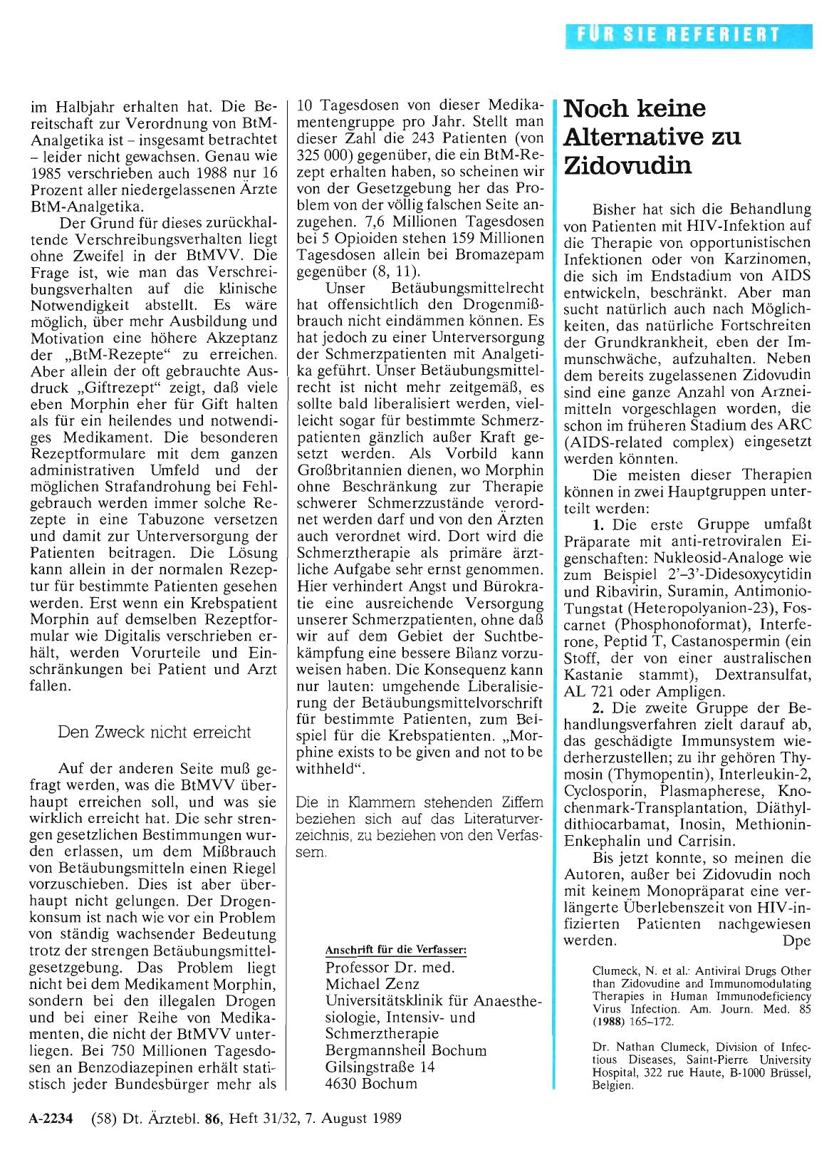 Vorschauseite 1: Noch keine Alternative zu Zidovudin