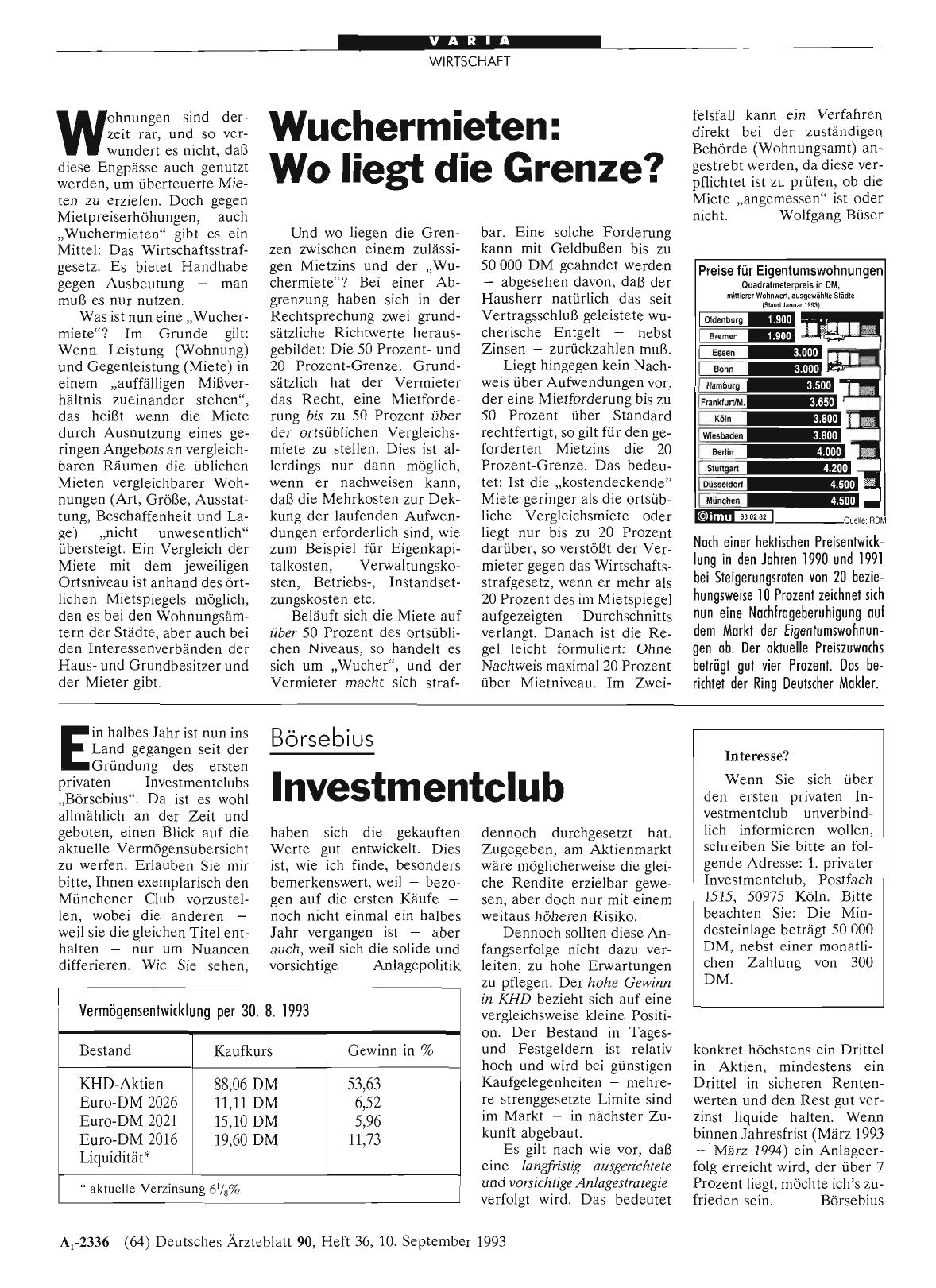 Vorschauseite 1: Börsebius: Investmentclub