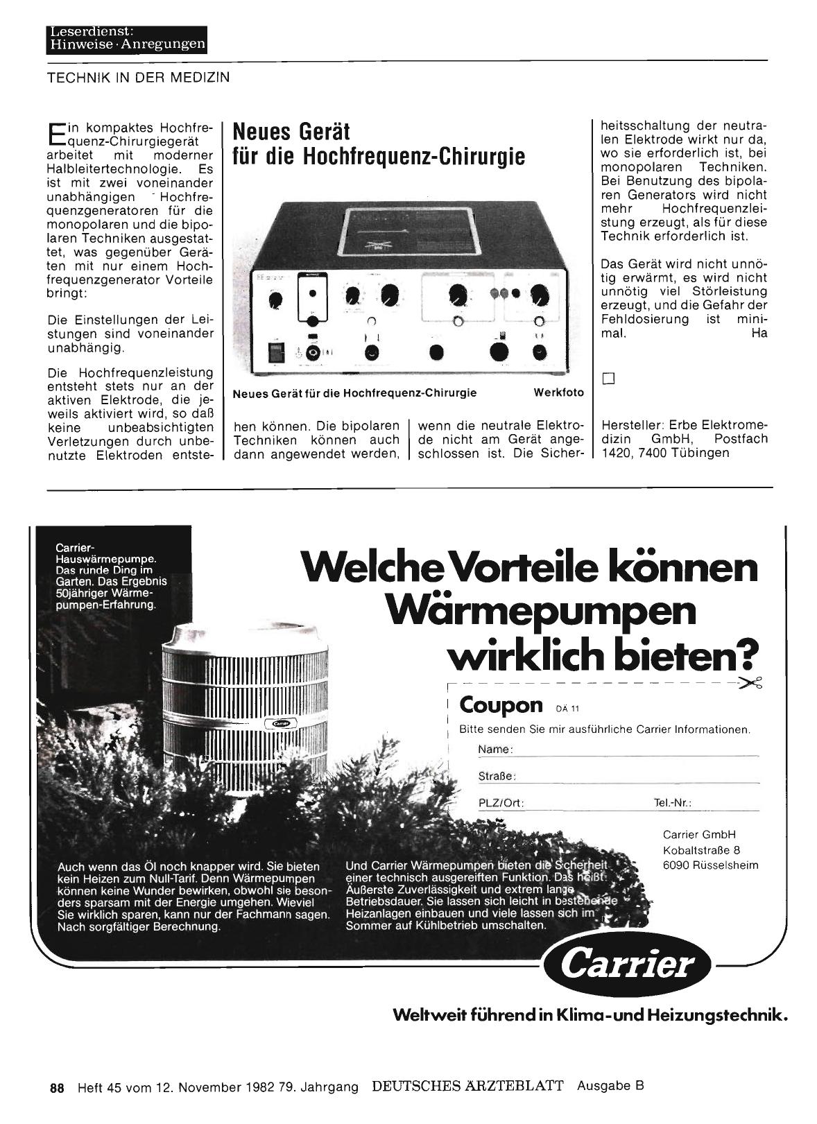 Vorschauseite 1: Neues Gerät für die Hochfrequenz-Chirurgie