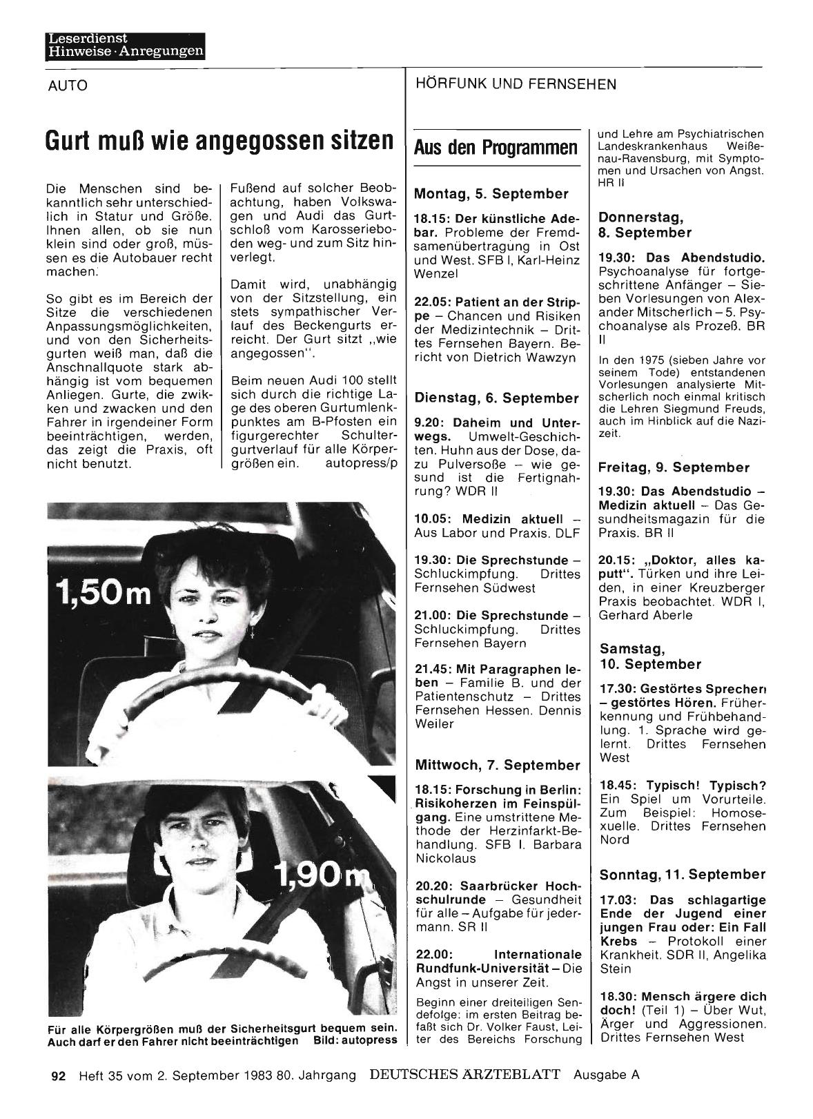 Vorschauseite 1: Aus den Programmen