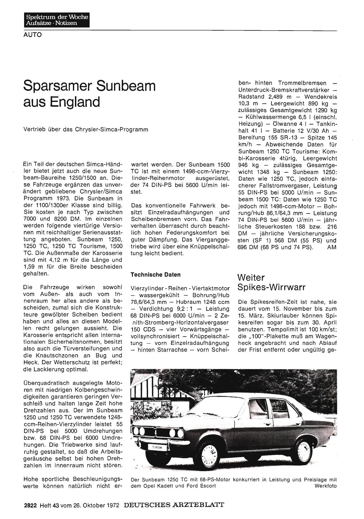 Vorschauseite 1: Sparsamer Sunbeam aus England