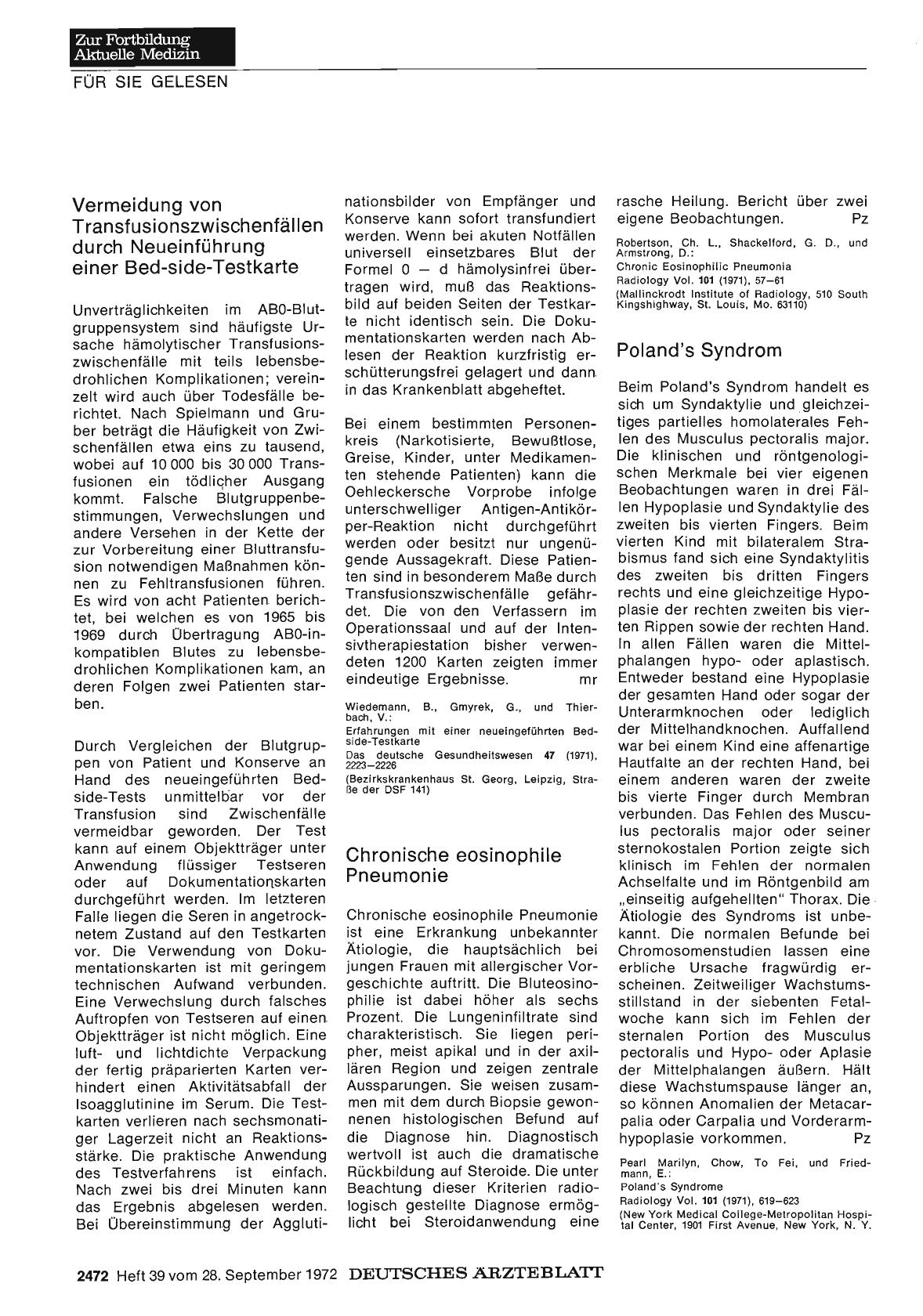Vorschauseite 1: Poland's Syndrom