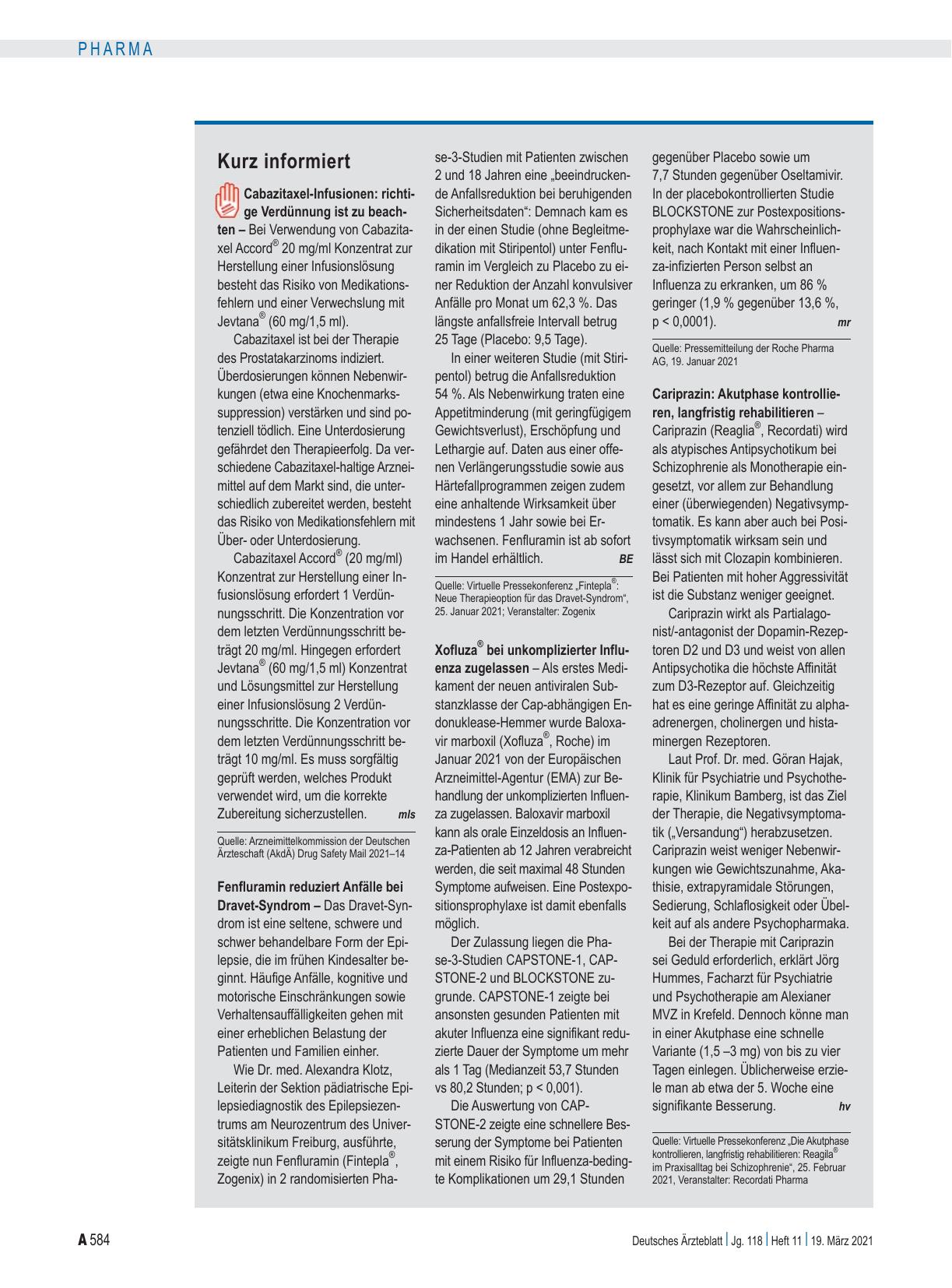 Vorschauseite 1: Kurz informiert