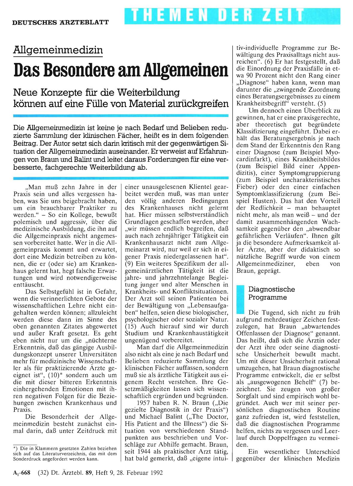 Vorschauseite 1: Allgemeinmedizin: Das Besondere am Allgemeinen
