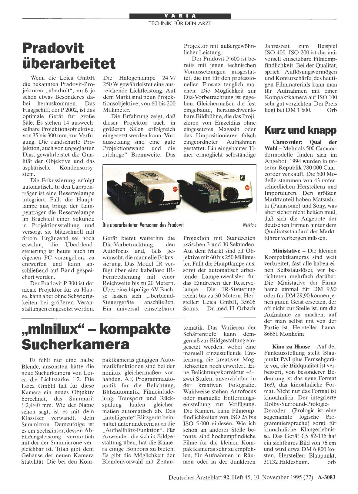 Vorschauseite 1: Kurz und knapp