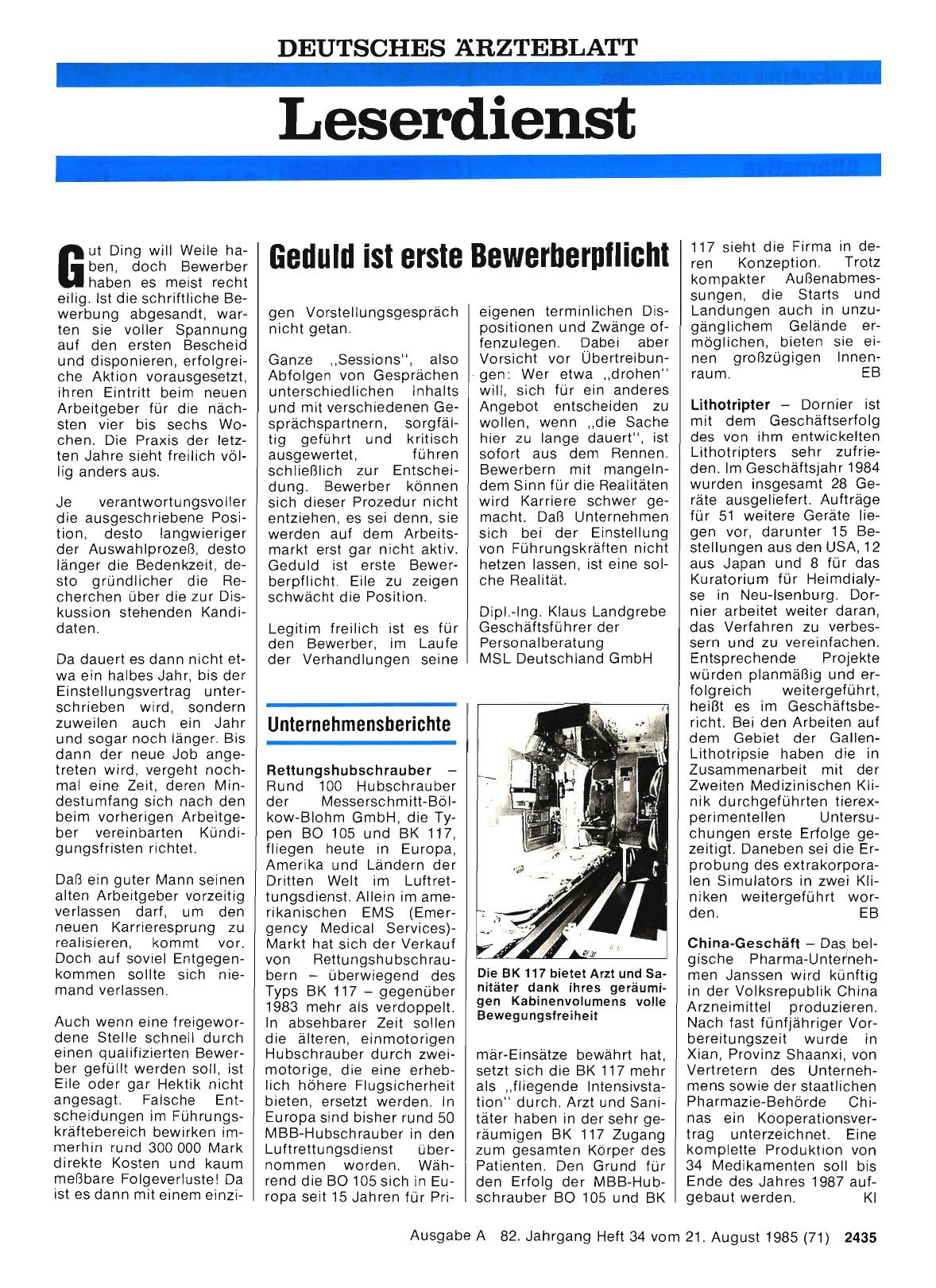Vorschauseite 1: Unternehmensberichte