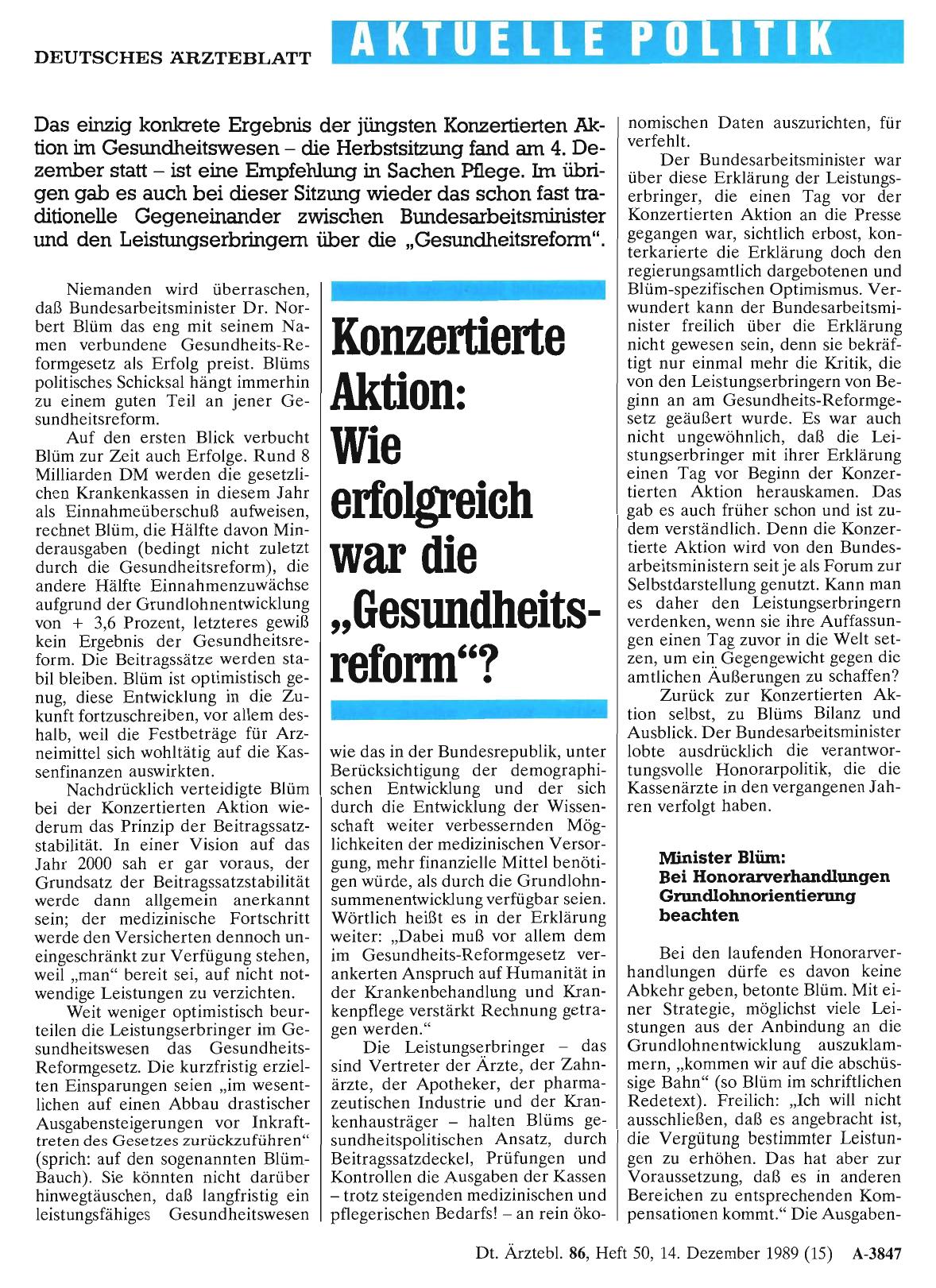 Vorschauseite 1: Konzertierte Aktion: Wie erfolgreich war die „Gesundheitsreform“?