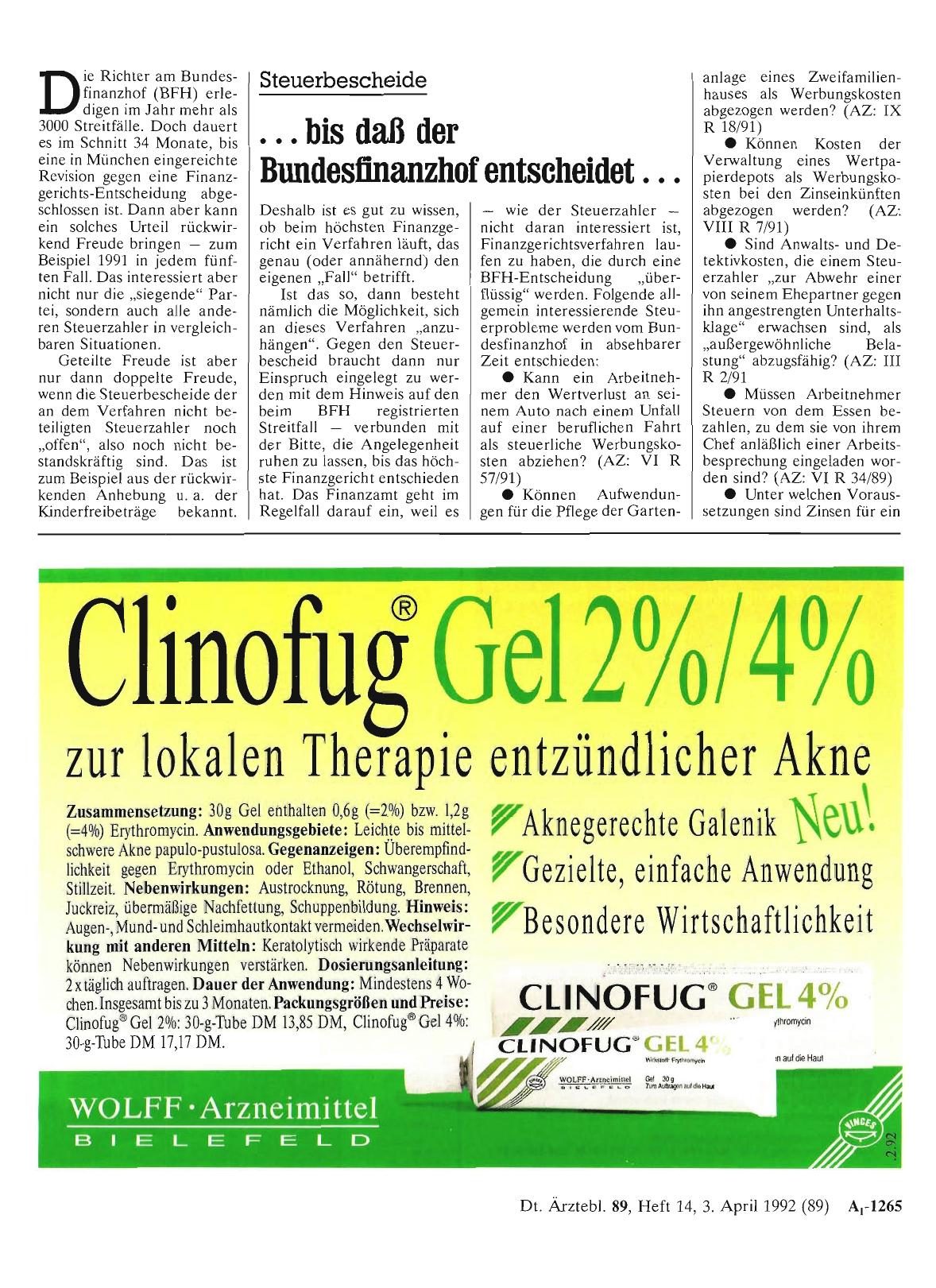 Vorschauseite 1: Steuerbescheide. .. bis daß der Bundesfinanzhof entscheidet. ..
