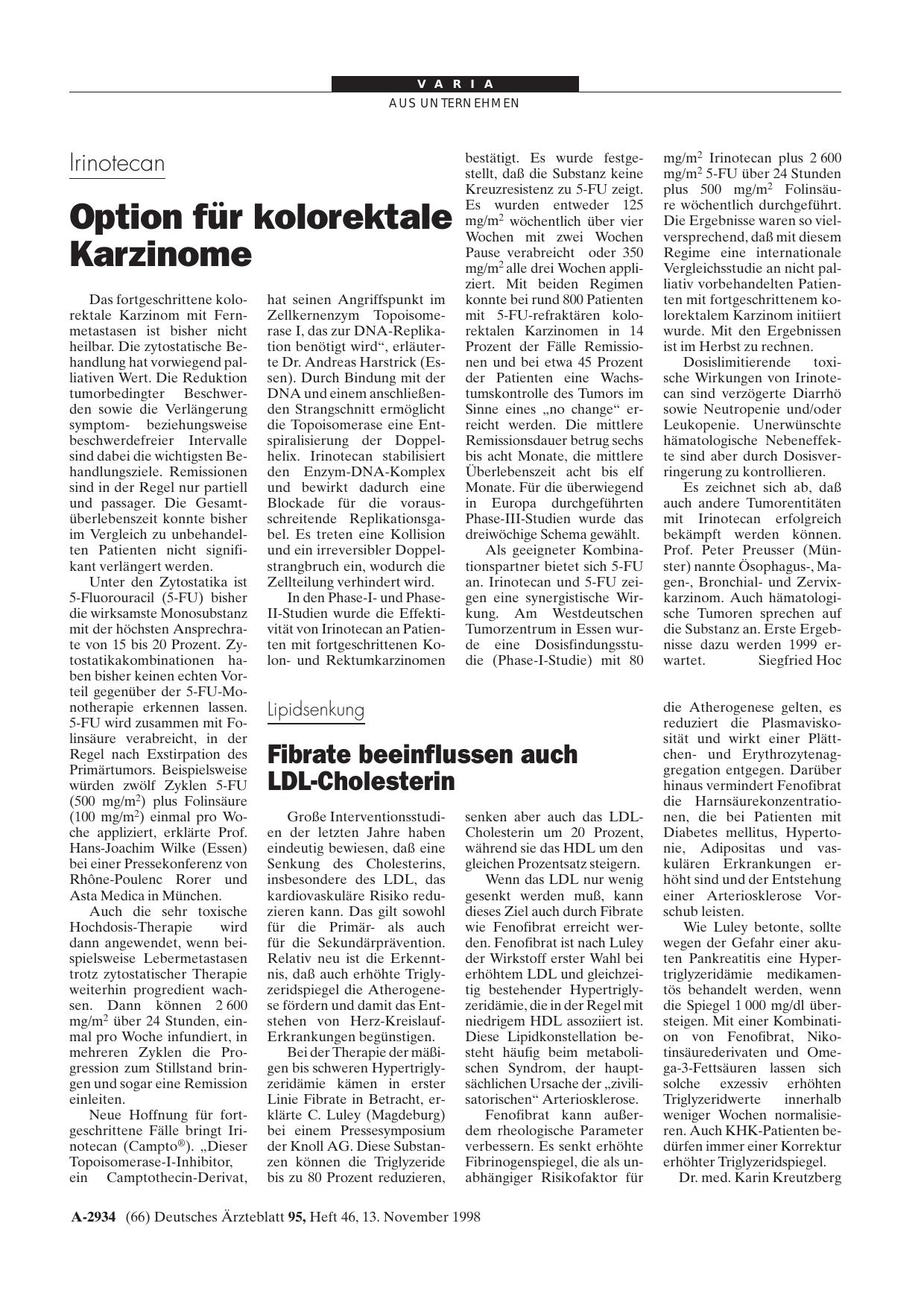 Vorschauseite 1: Lipidsenkung: Fibrate beeinflussen auch LDL-Cholesterin