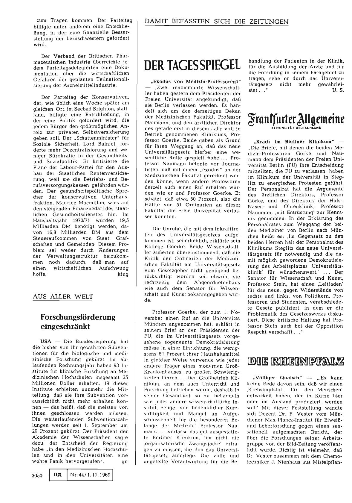 Vorschauseite 1: "Krach im Berliner Klinikum"