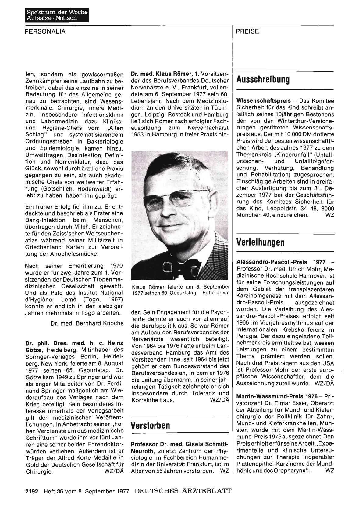 Vorschauseite 1: Verstorben