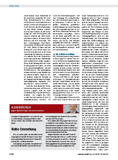 Vorschauseite 2: KBV-Vertreterversammlung: Neuer Vorstand, neuer Geist