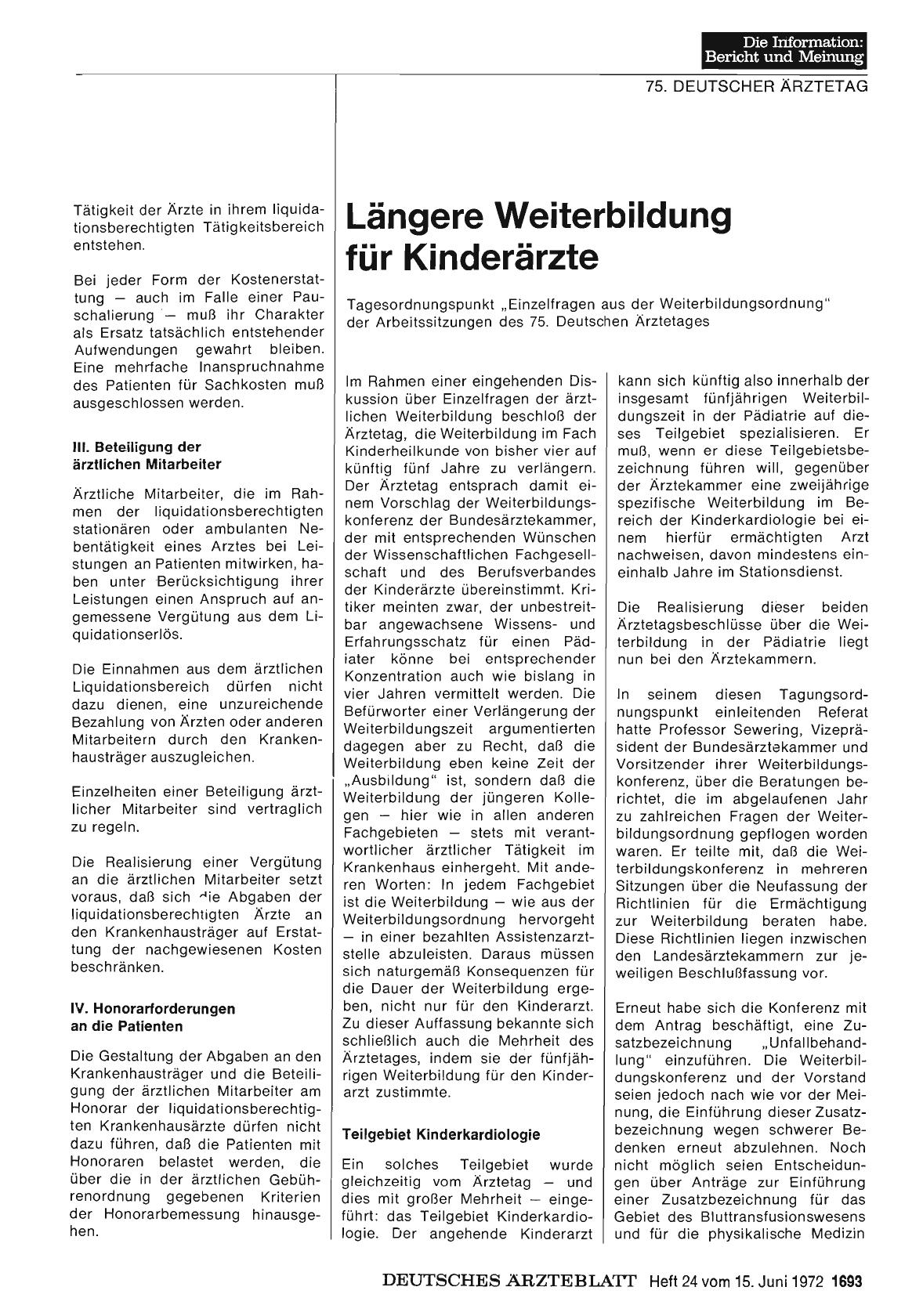 Vorschauseite 1: Längere Weiterbildung für Kinderärzte