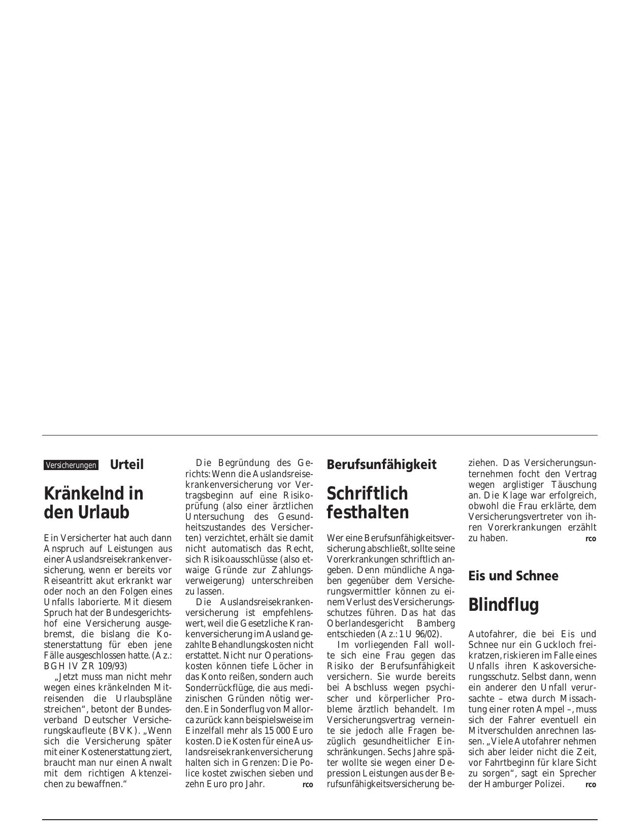 Vorschauseite 1: Eis und Schnee: Blindflug