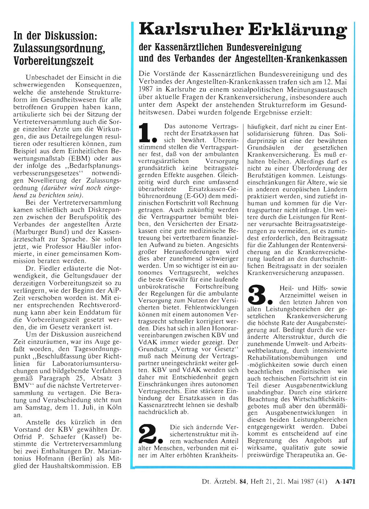 Vorschauseite 1: Karlsruher Erklärung