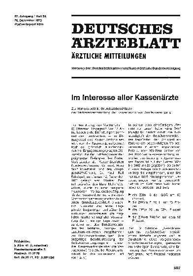 Vorschauseite 1: Im Interesse aller Kassenärzte