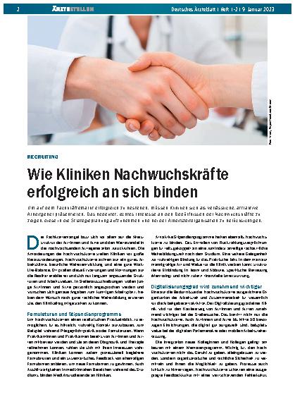 Vorschauseite 1: Recruiting: Wie Kliniken Nachwuchskräfte erfolgreich an sich binden