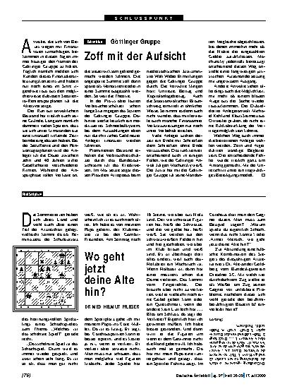 Vorschauseite 1: Göttinger Gruppe: Zoff mit der Aufsicht