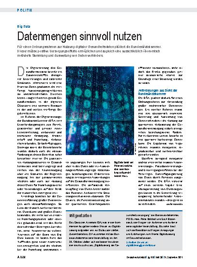 Vorschauseite 1: Big Data: Datenmengen sinnvoll nutzen