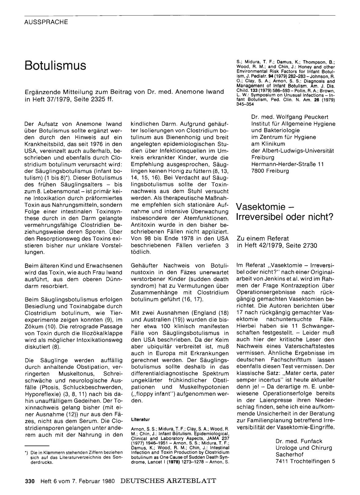 Vorschauseite 1: Botulismus