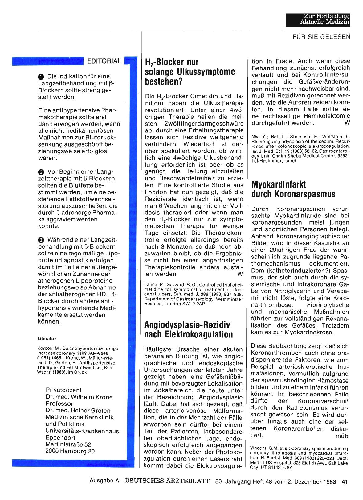 Vorschauseite 1: Myokardinfarkt durch Koronarspasmus