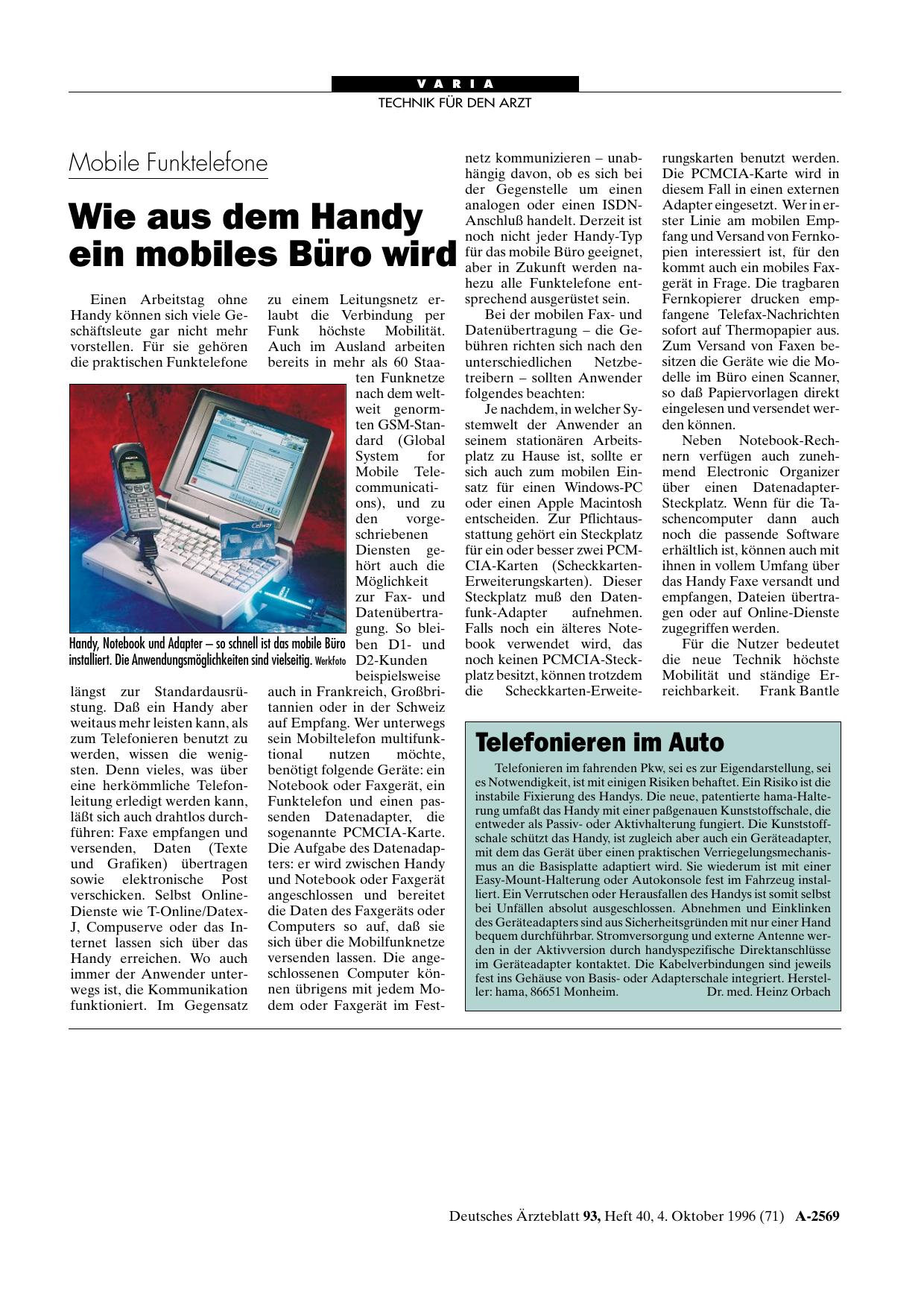 Vorschauseite 1: Telefonieren im Auto