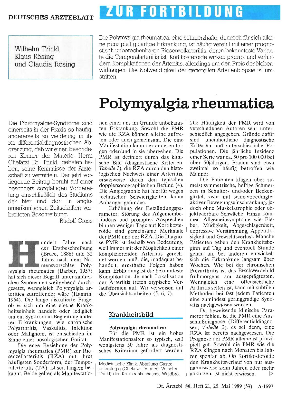 Vorschauseite 1: Polymyalgia rheumatica
