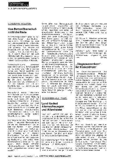 Vorschauseite 1: NORDRHEIN-WESTFALEN: „Diagnosezentren“ für Risikokinder