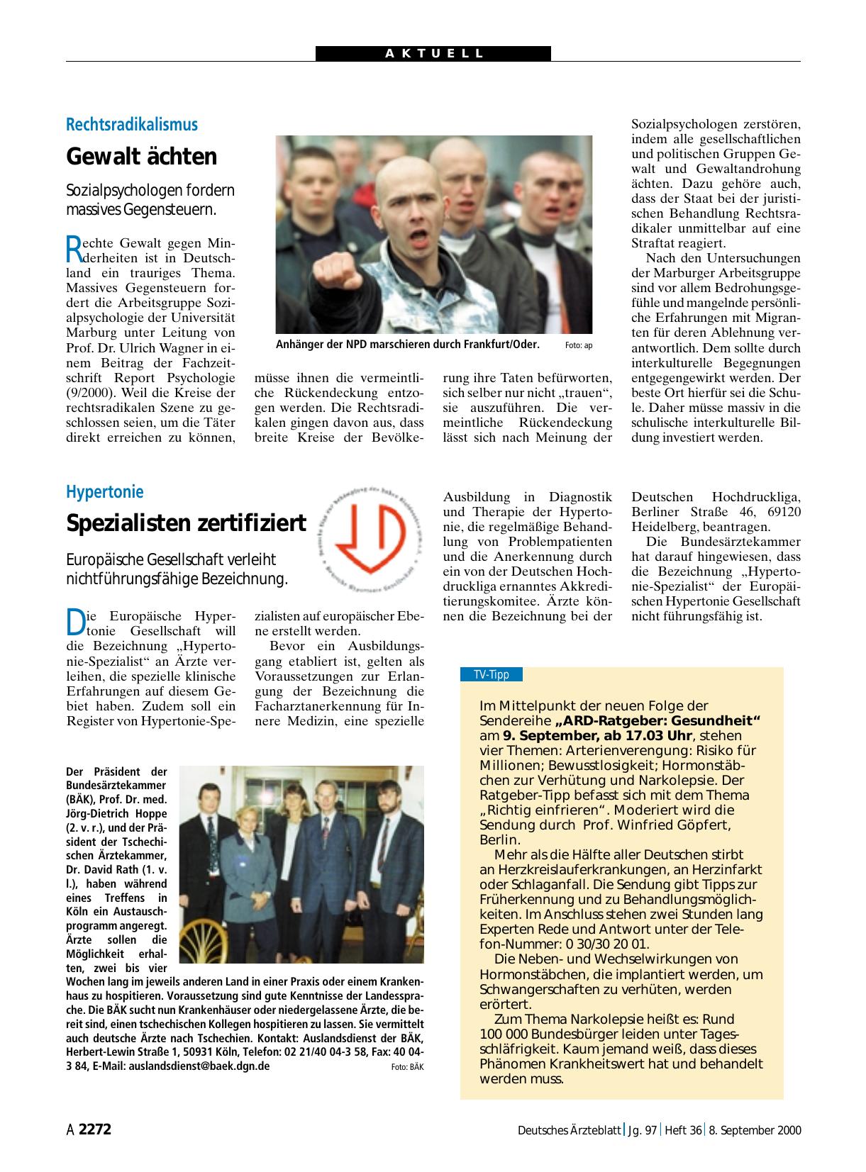 Vorschauseite 1: ARD-Ratgeber: Gesundheit