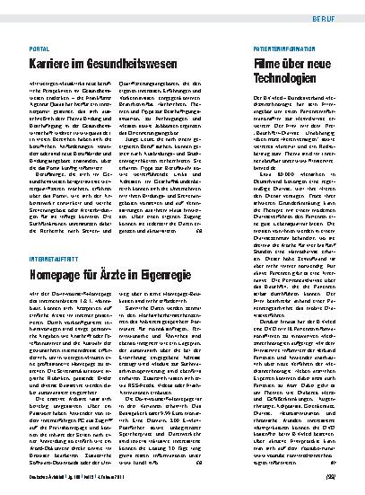 Vorschauseite 1: Internetauftritt: Homepage für Ärzte in Eigenregie