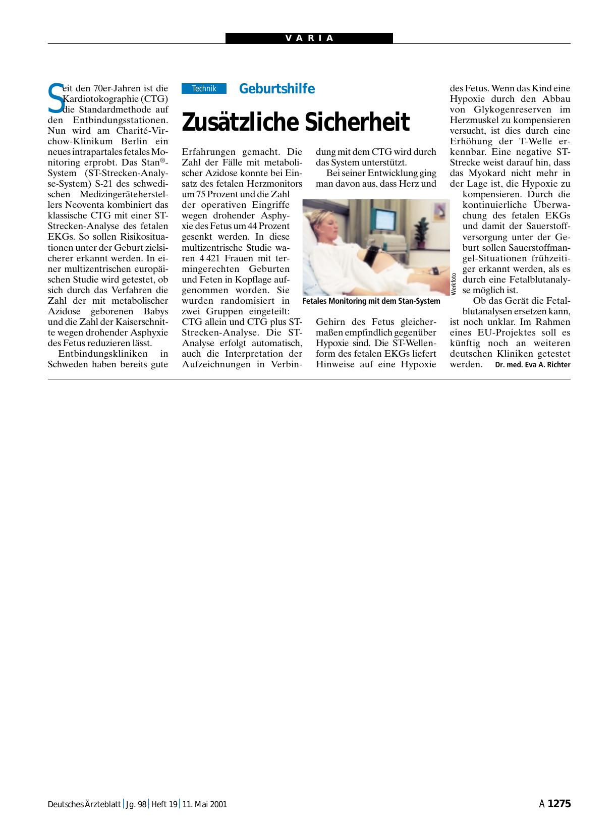 Vorschauseite 1: Geburtshilfe: Zusätzliche Sicherheit