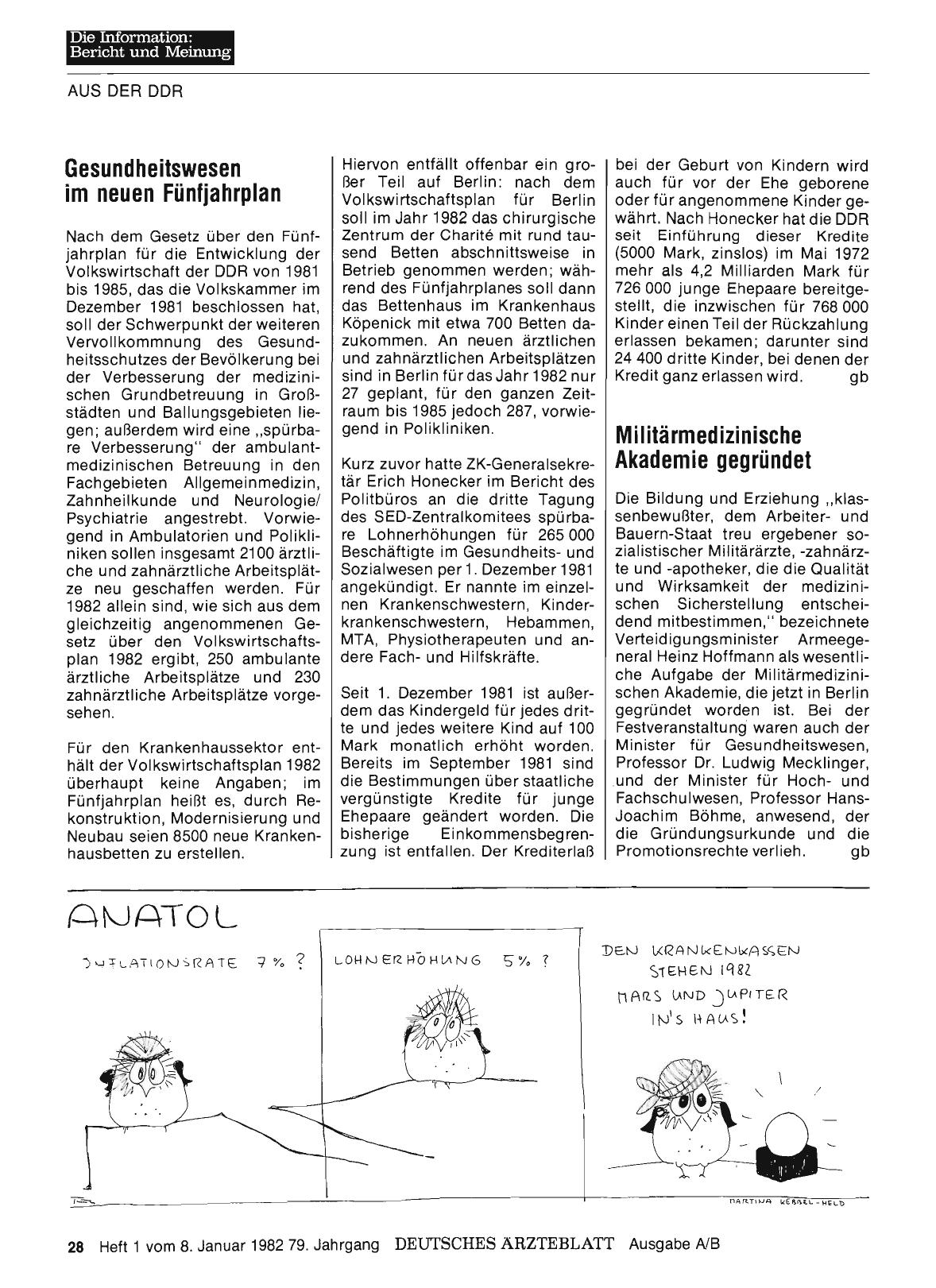 Vorschauseite 1: Militärmedizinische Akademie gegründet