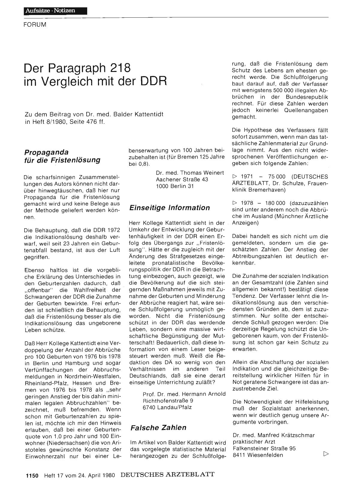 Vorschauseite 1: Der Paragraph 218 im Vergleich mit der DDR: Einseitige Information