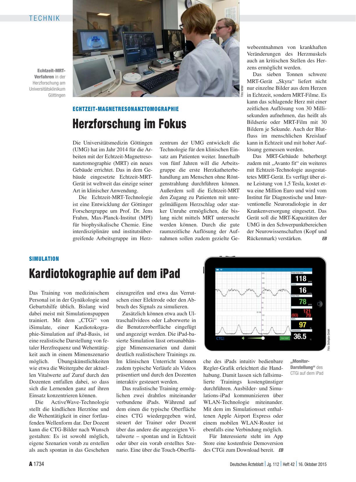 Vorschauseite 1: Echtzeit-Magnetresonanztomographie: Herzforschung im Fokus