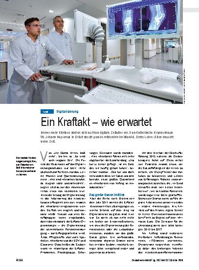 Vorschauseite 1: Digitalisierung: Ein Kraftakt – wie erwartet