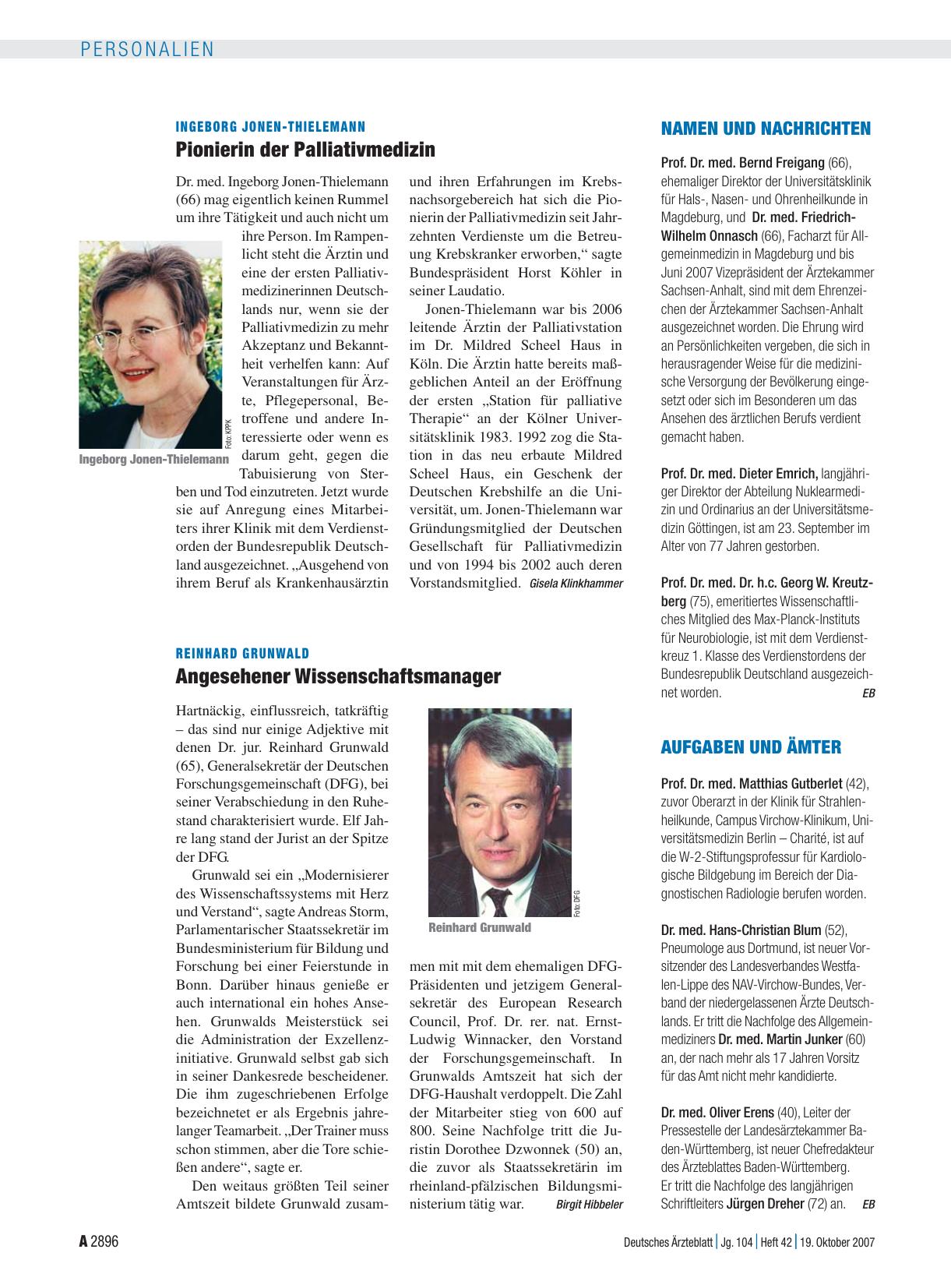 Vorschauseite 1: Aufgaben und Ämter