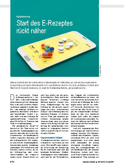 Vorschauseite 1: Digitalisierung: Start des E-Rezeptes rückt näher